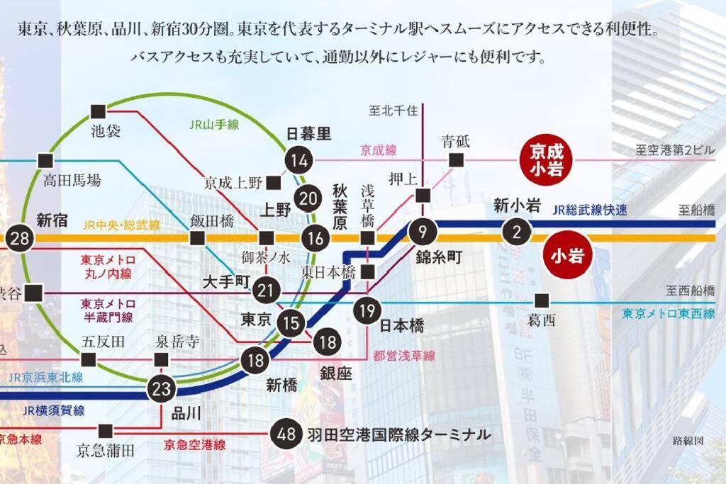 Jinghouse小岩 Direct To Shinjuku/Airport/Close To Station Prefektura Tokio Exteriér fotografie